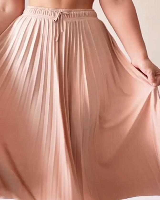 Isabella – Eleganter Hochtaillierter Rock aus Baumwollmischung für Damen