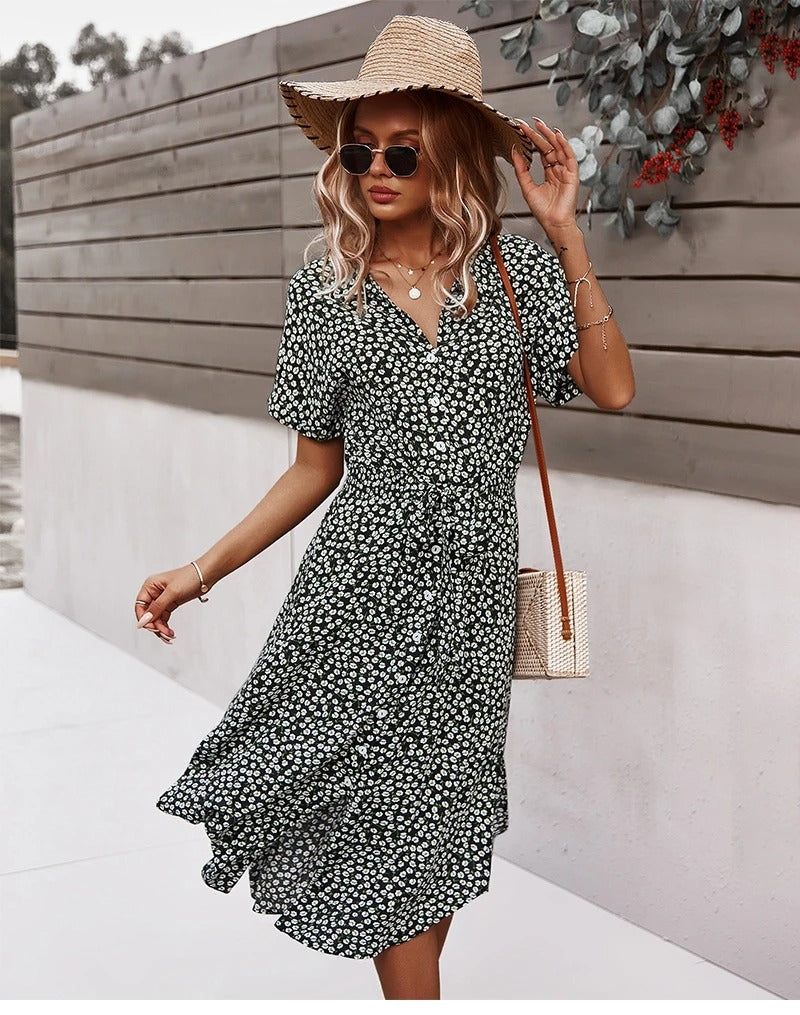 Sofia – Verspieltes Sommerkleid mit Blumenmuster für Damen