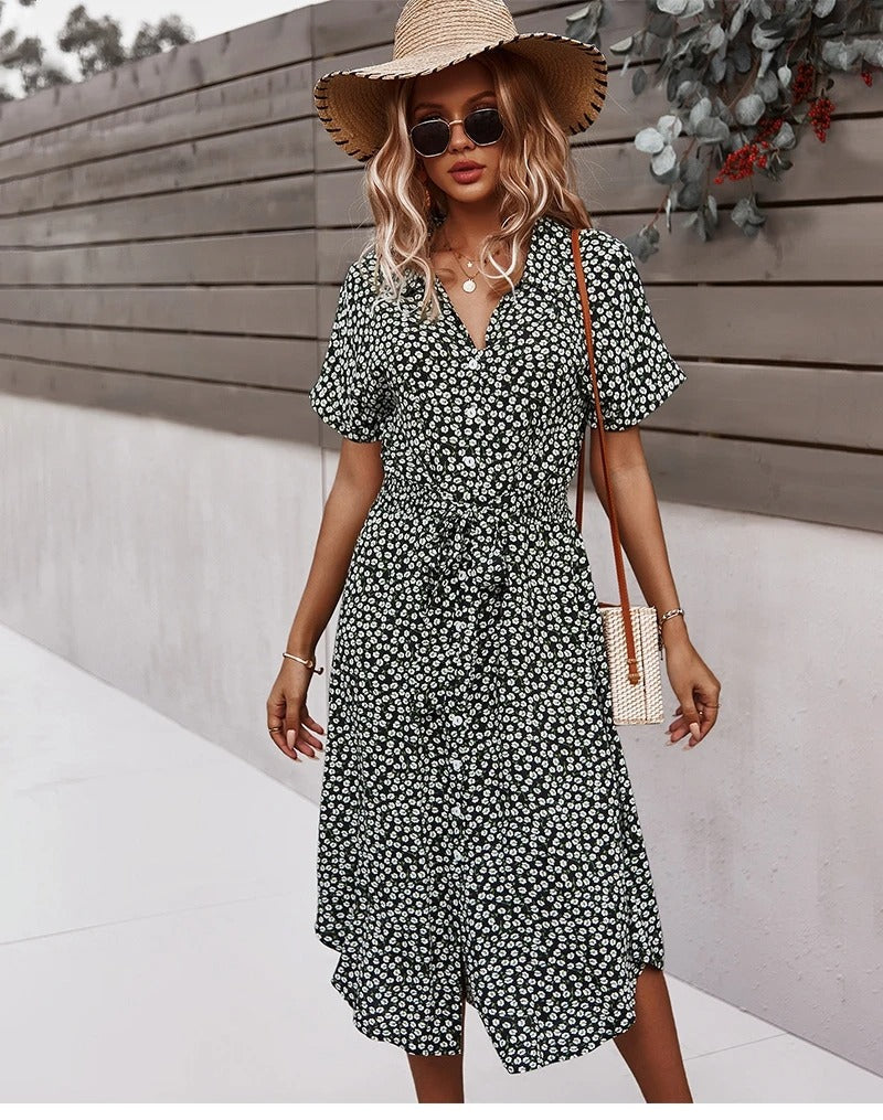 Sofia – Verspieltes Sommerkleid mit Blumenmuster für Damen
