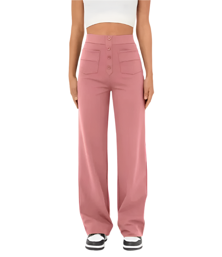 Elena – ModaElastica Hohe Taille Elastische Hose für mühelosen Chic für Frauen