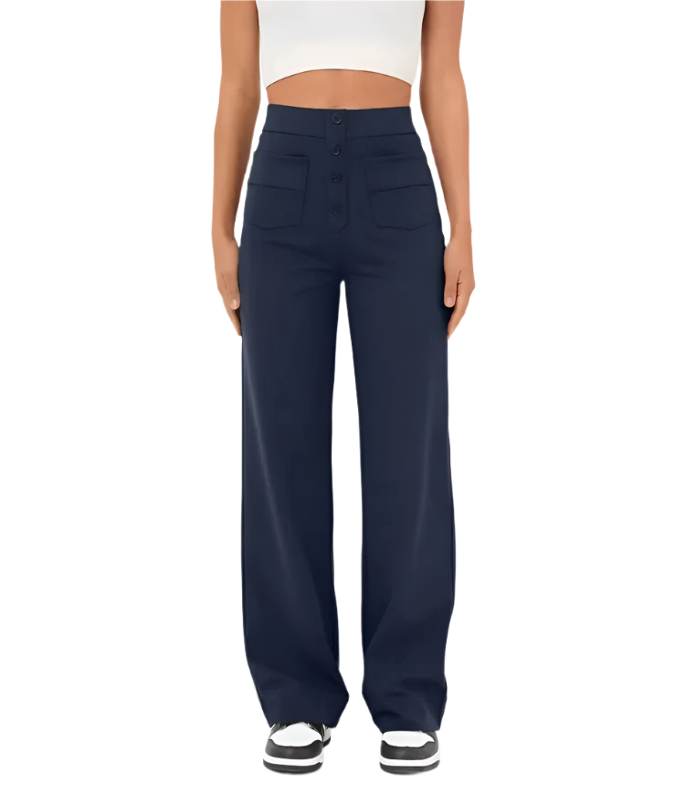 Elena – ModaElastica Hohe Taille Elastische Hose für mühelosen Chic für Frauen