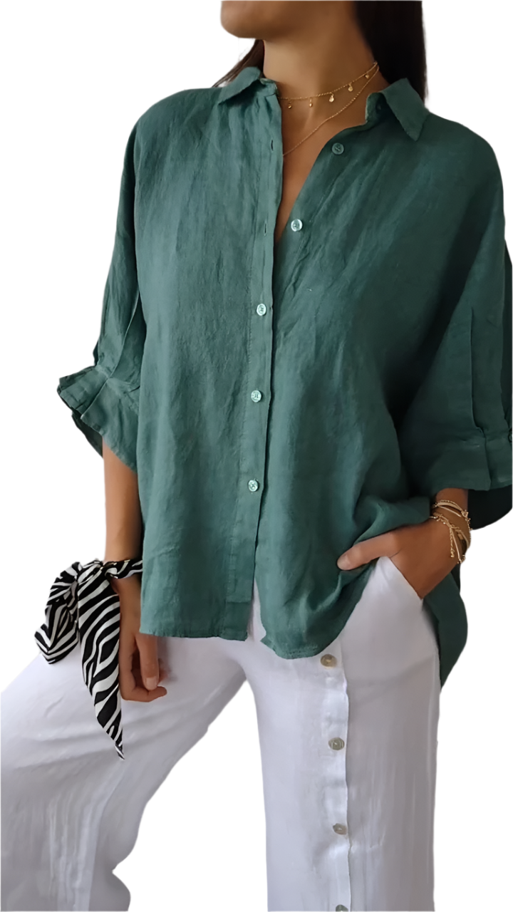 Alessia- Baumwoll-Leinen-Hemd für Damen