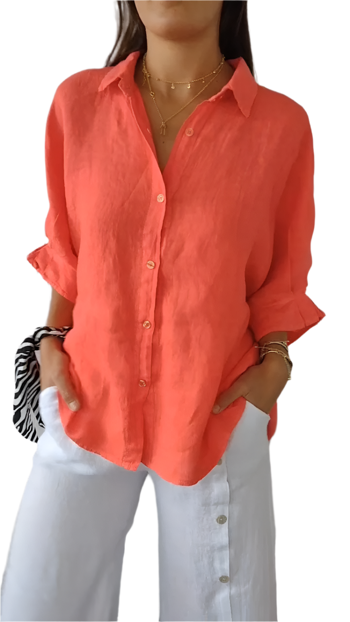 Alessia- Baumwoll-Leinen-Hemd für Damen