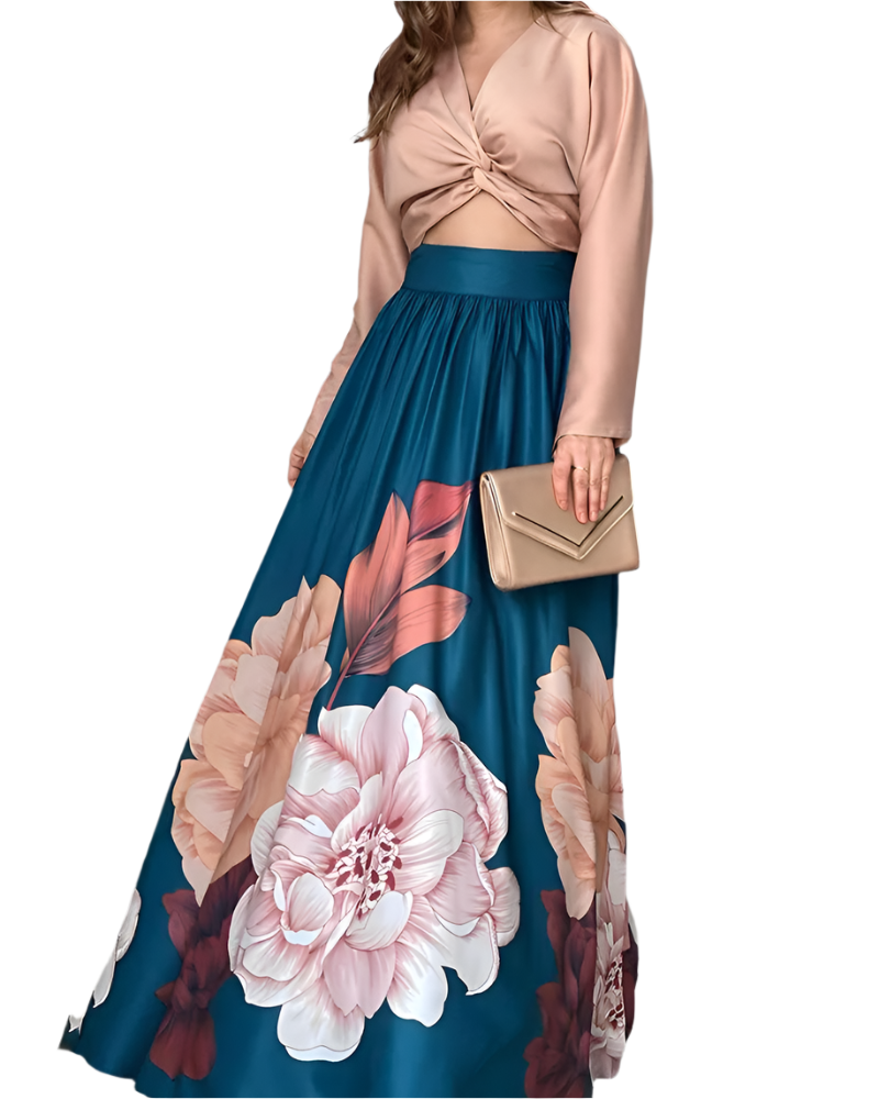 Cecilia – Boho Crop Top & Rock Set für Damen