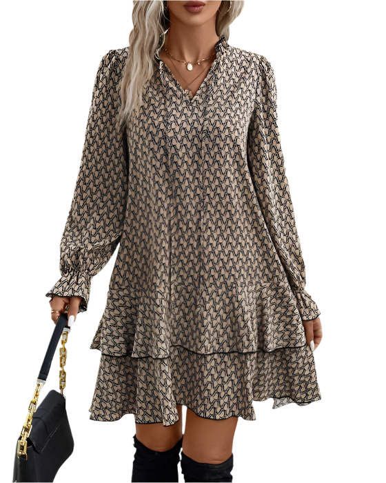 Giovanna – Feminines Baumwollkleid mit Rüschen für Damen