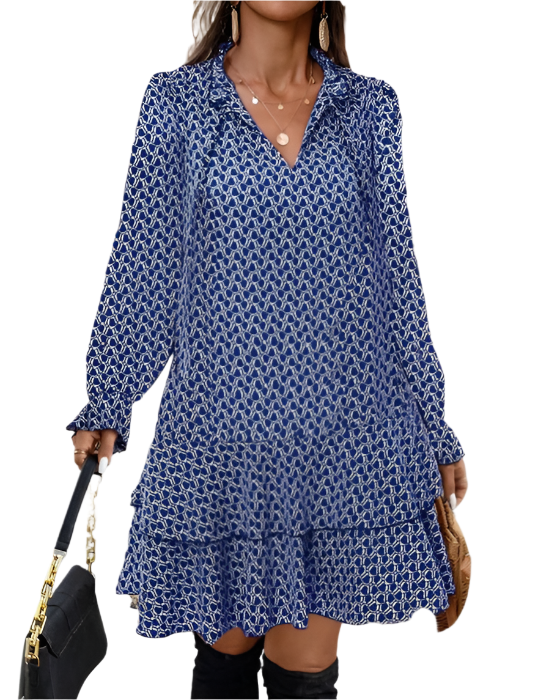 Giovanna – Feminines Baumwollkleid mit Rüschen für Damen