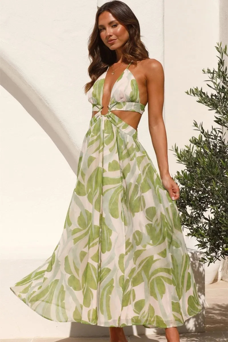 Livia - Damen Midikleid mit Blumenmuster