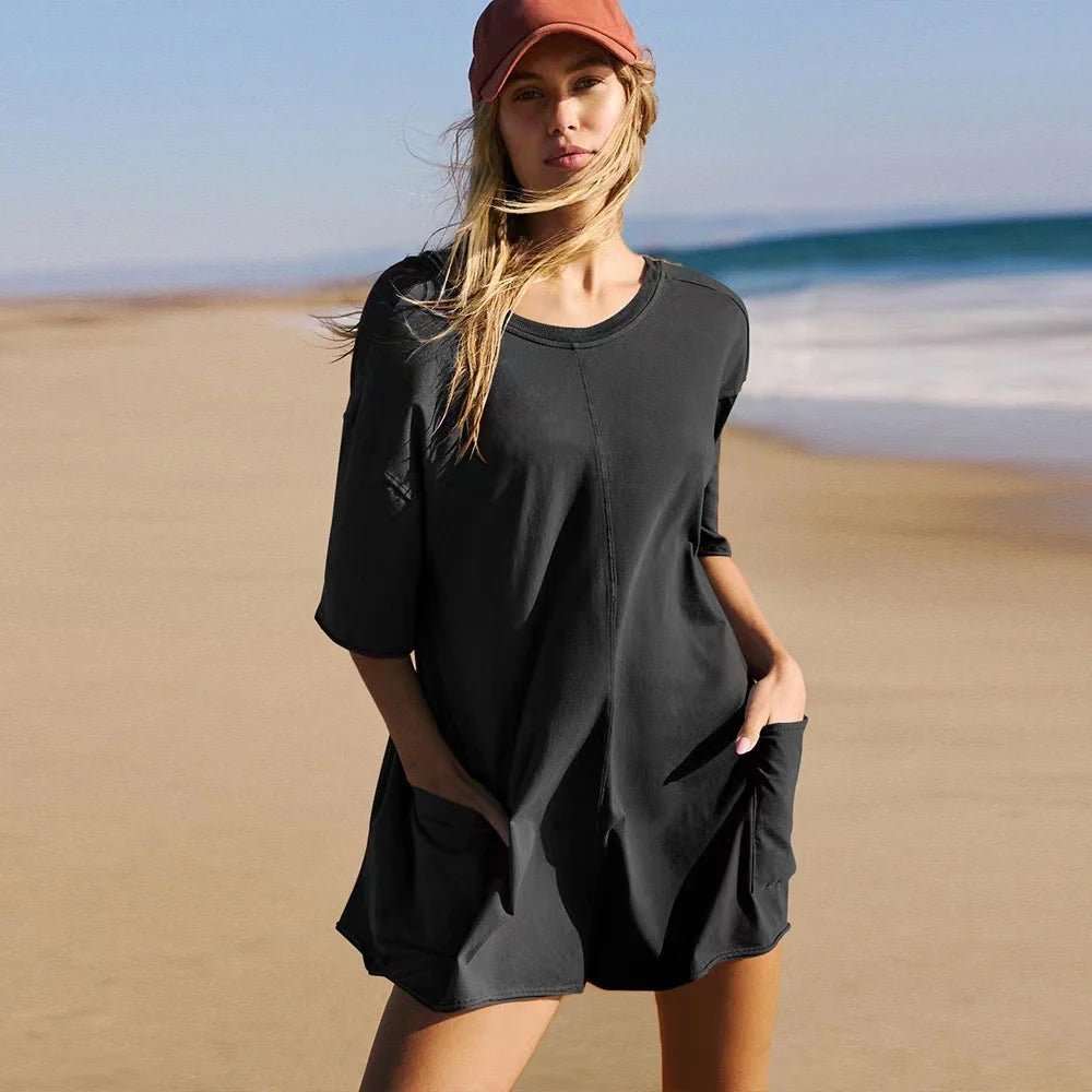 Sophie – Lässiger Oversized T-Shirt-Romper für Damen