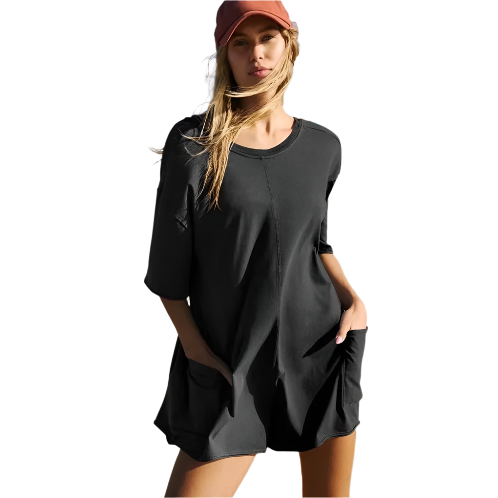 Sophie – Lässiger Oversized T-Shirt-Romper für Damen