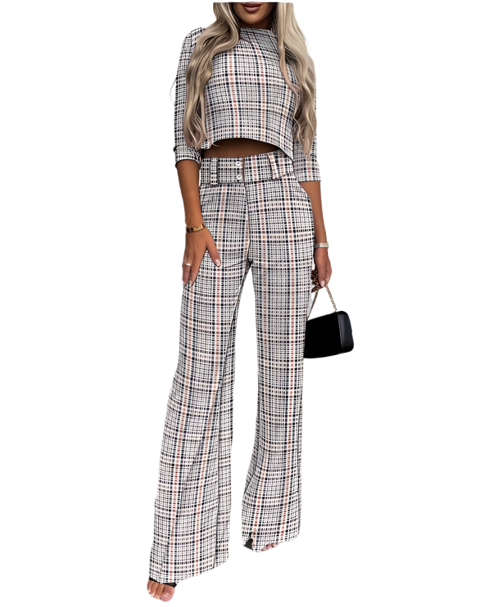 Isabella – Elegantes lässiges Blusen- und Hosenset für Damen