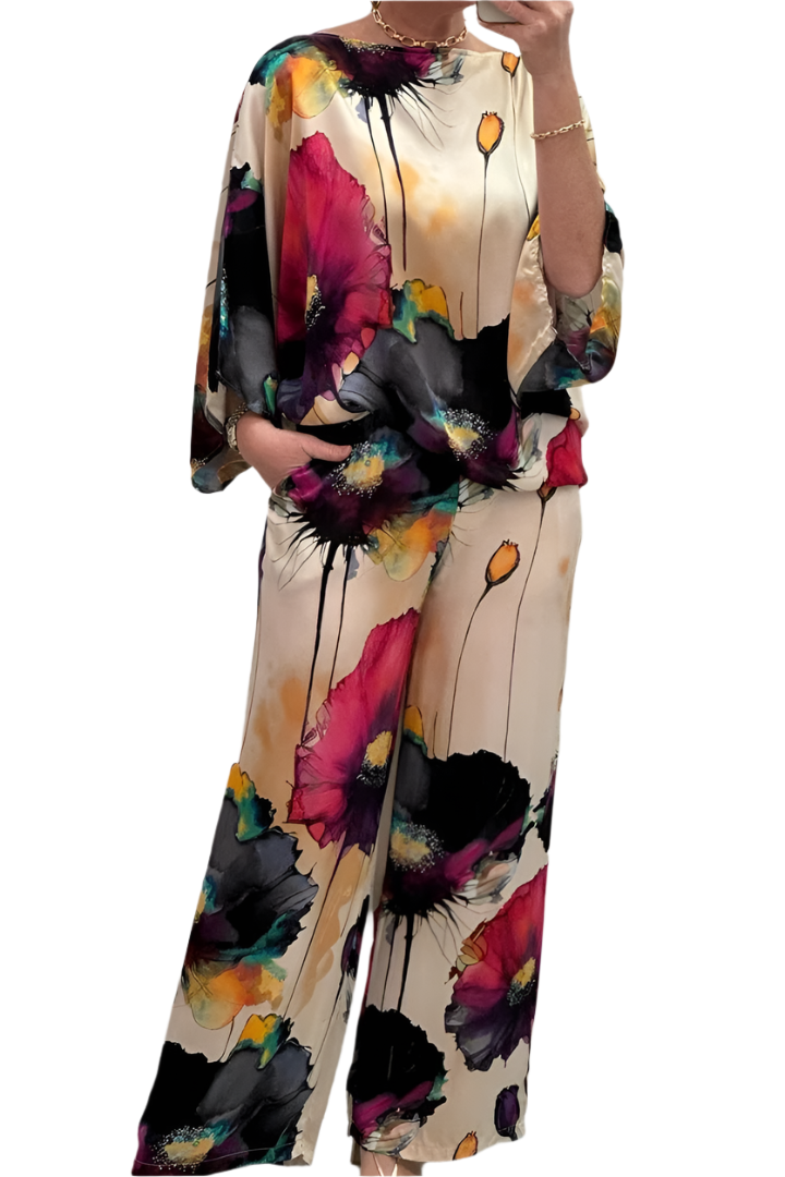 Cecilia – Elegantes Satin-Loungewear Set für Damen