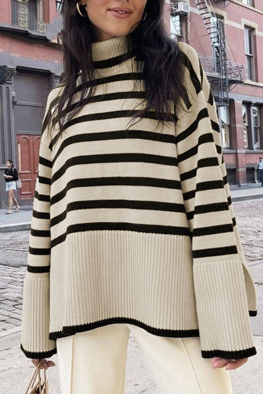 Élise – Bequemer Damen-Pullover mit Streifen