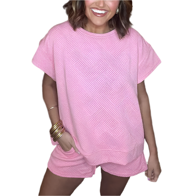 Sophia – Bequemes Geripptes Damen-Lounge Set