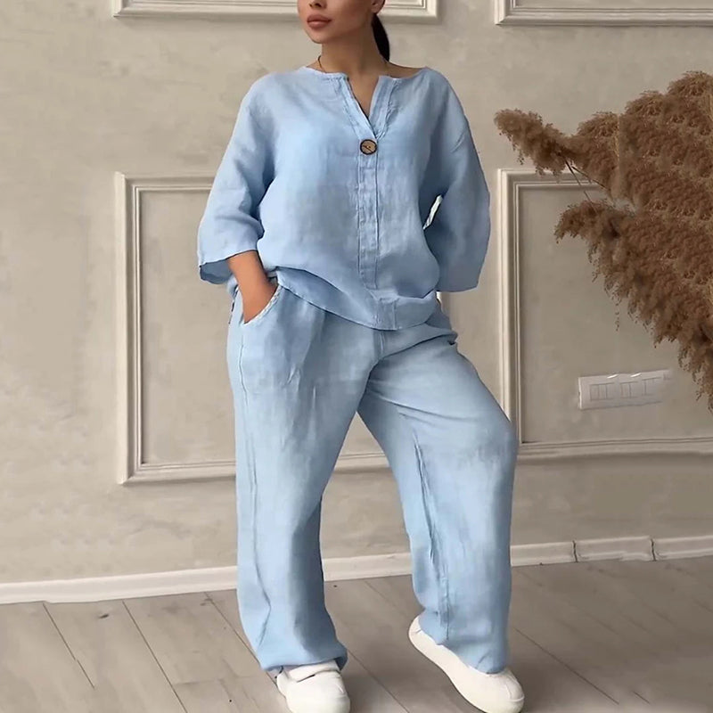 Isabella – Stilvolles und Lässiges Zweiteiler-Set für Damen