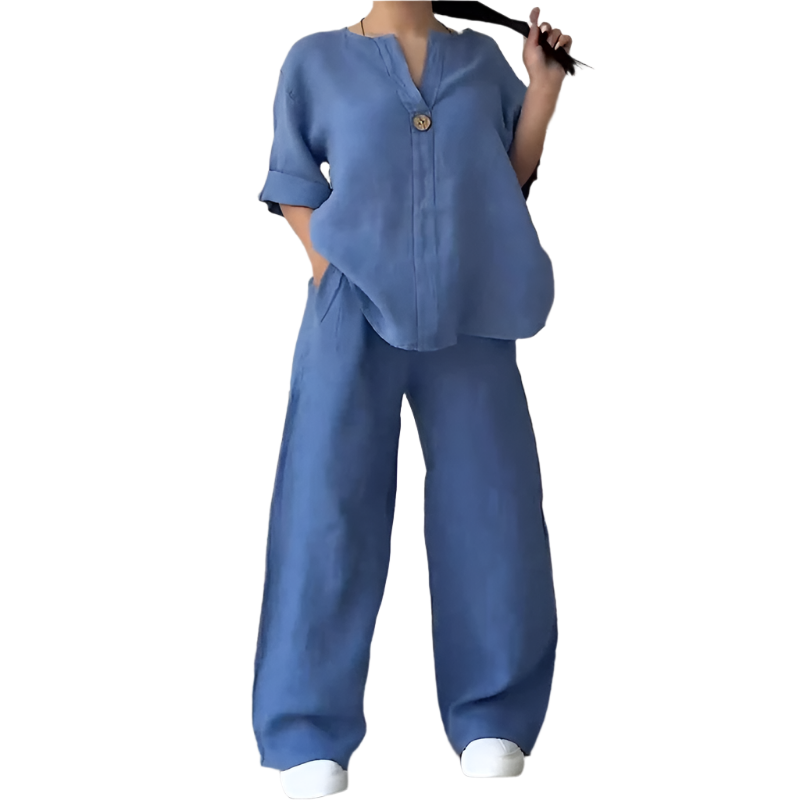 Giulia – Luftiges Baumwoll-Zweiteiliges Sommer-Set für Frauen