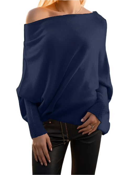 Amelia – Drapierter Damenpullover