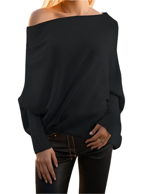 Amelia – Drapierter Damenpullover