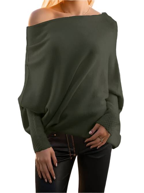 Amelia – Drapierter Damenpullover