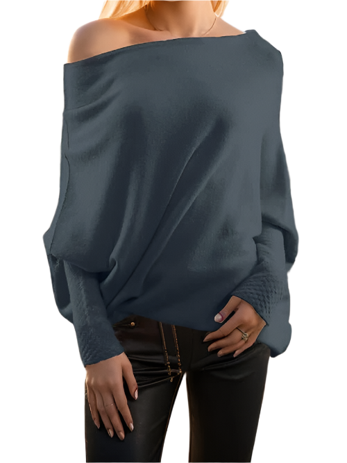 Amelia – Drapierter Damenpullover