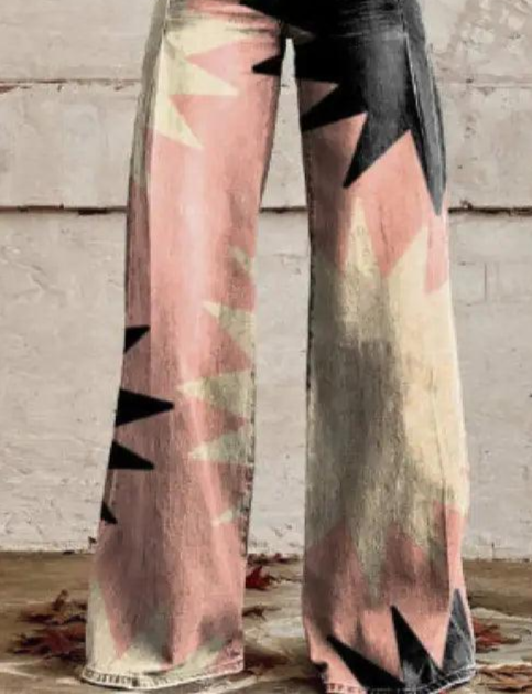 Zarina – Geometrische Baggy-Hose für Damen