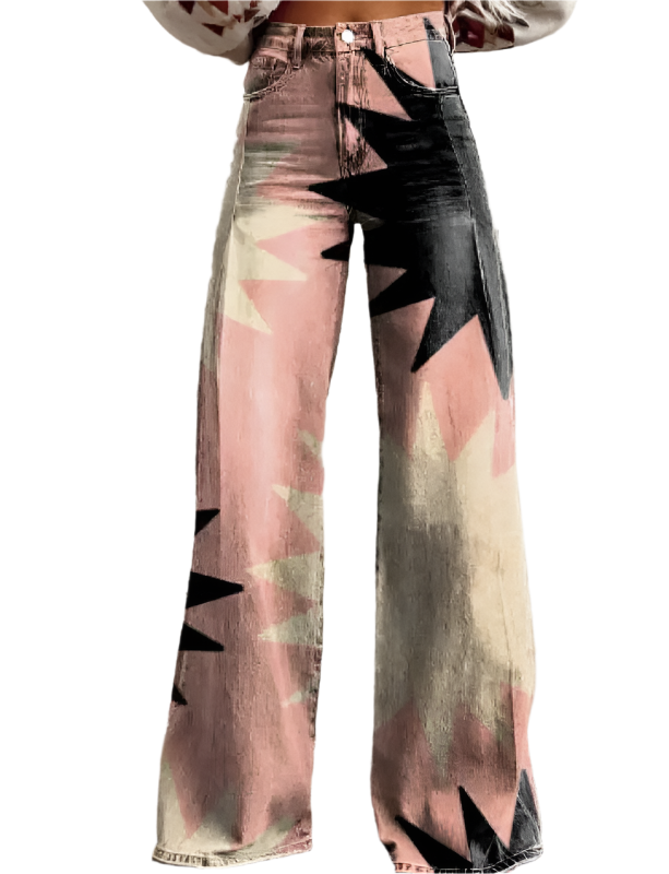 Zarina – Geometrische Baggy-Hose für Damen