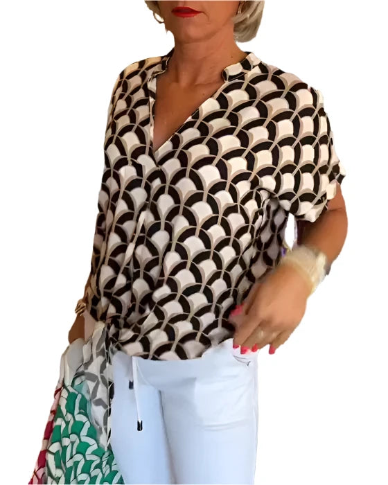 Hannah – Trendiges Bedrucktes Damen-Top