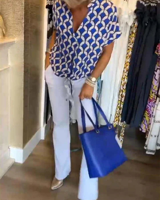 Hannah – Trendiges Bedrucktes Damen-Top