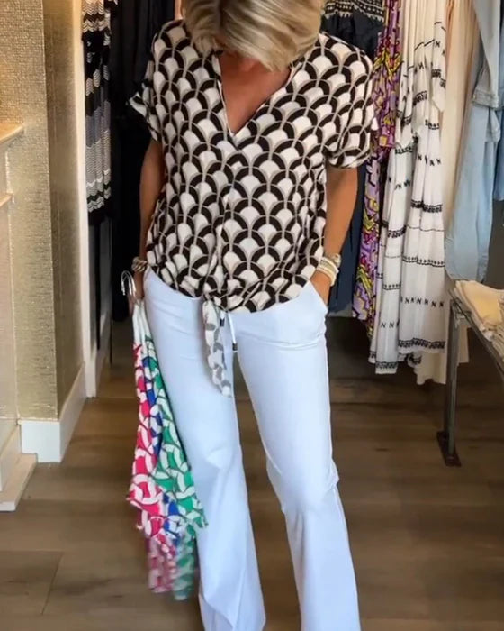 Hannah – Trendiges Bedrucktes Damen-Top