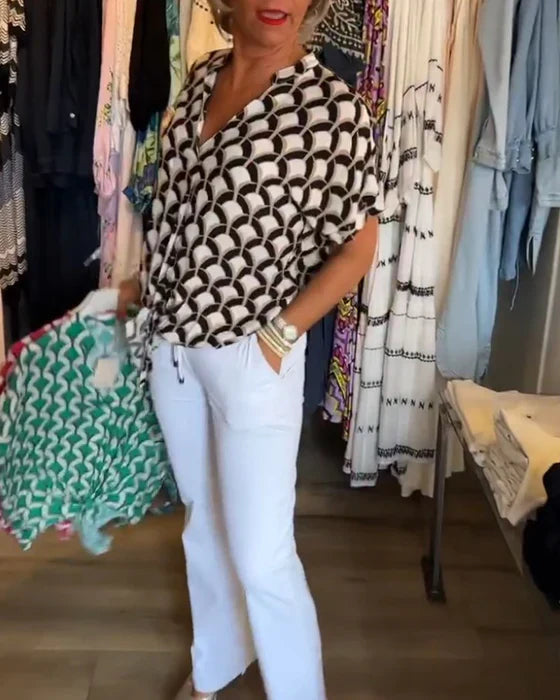 Hannah – Trendiges Bedrucktes Damen-Top