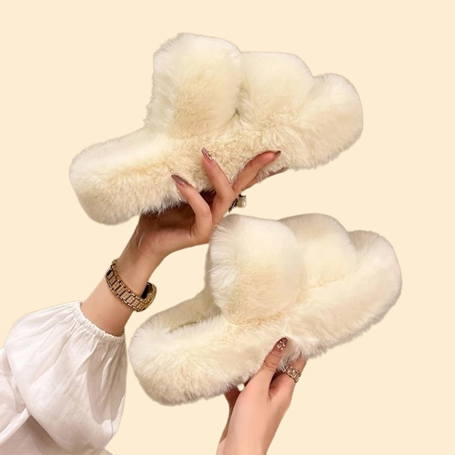 Giulia – Flauschige Plateau-Hausschuhe für Damen