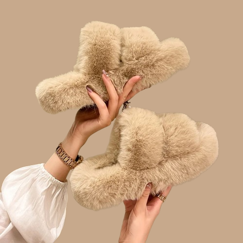 Giulia – Flauschige Plateau-Hausschuhe für Damen