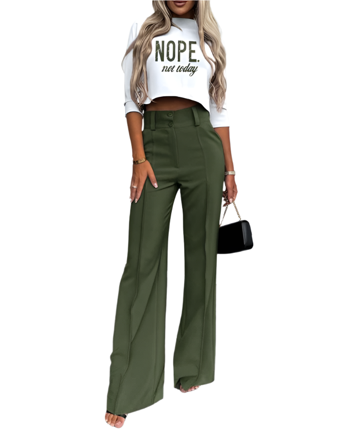 Isabella – Elegantes lässiges Blusen- und Hosenset für Damen