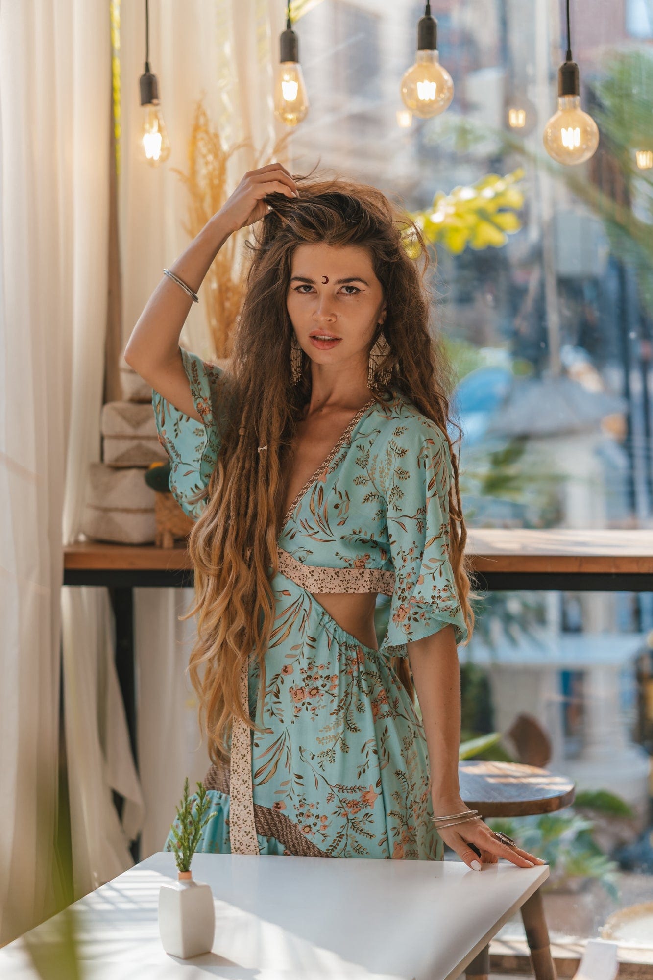 Elena – Müheloses Boho Off-Shoulder Kleid für Damen