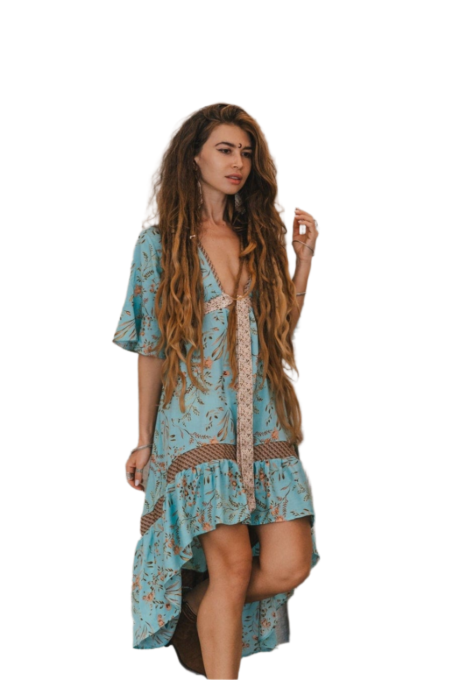 Elena – Müheloses Boho Off-Shoulder Kleid für Damen