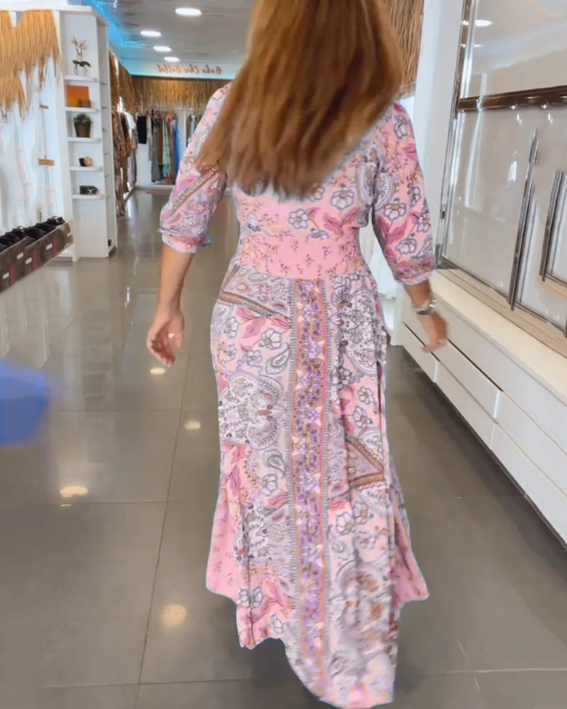 Paula – Maxi-Kleid im Ethno-Muster für Damen