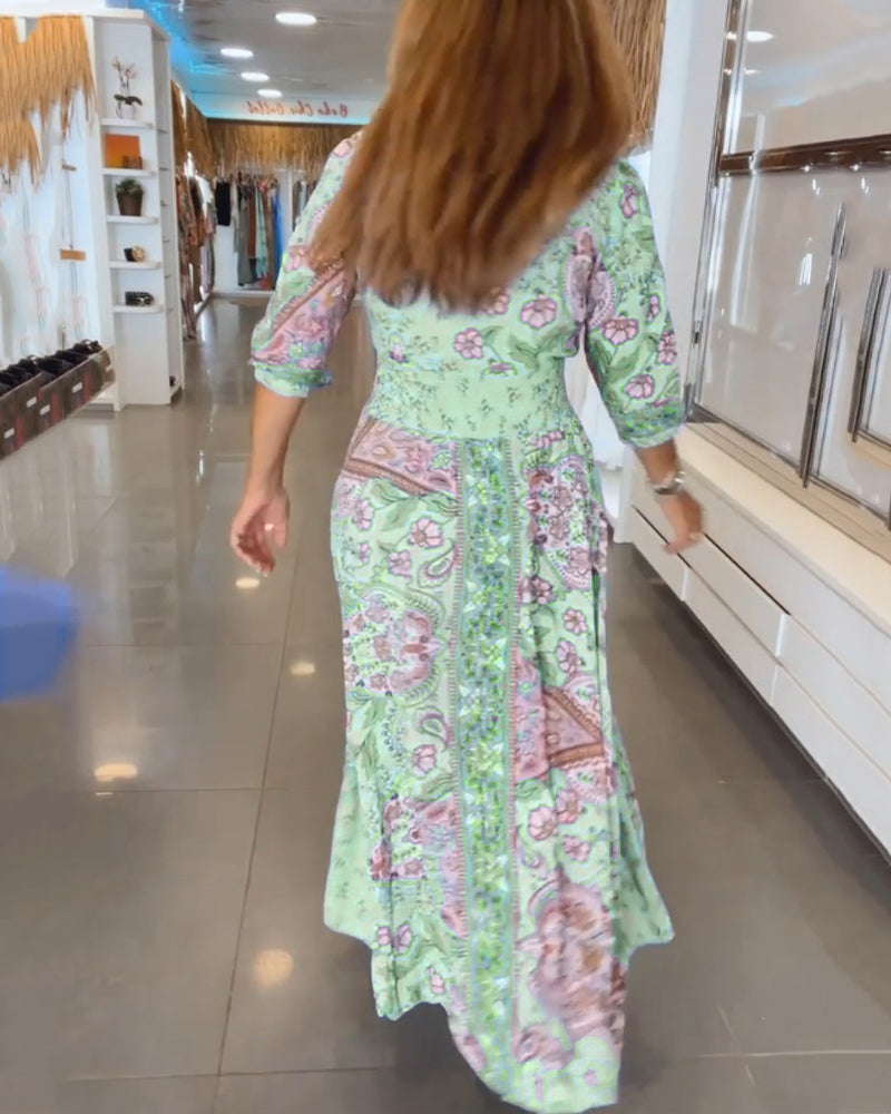 Paula – Maxi-Kleid im Ethno-Muster für Damen
