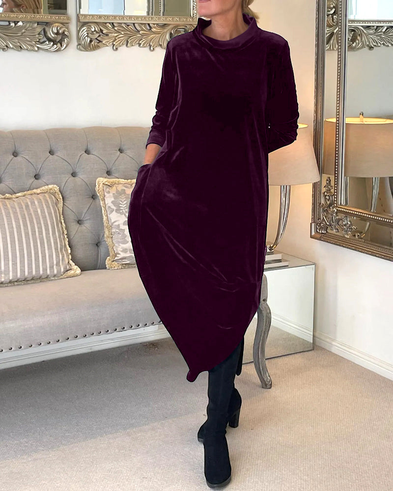 Isabelle – Zeitlose Eleganz Damen Stehkragenkleid
