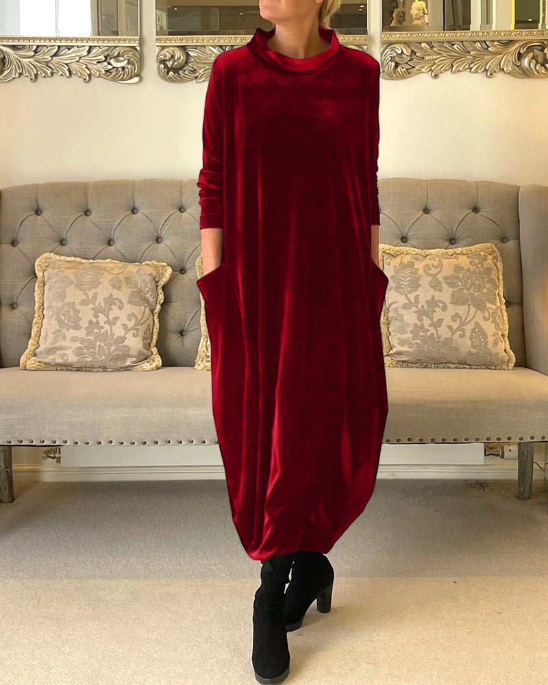 Isabelle – Zeitlose Eleganz Damen Stehkragenkleid