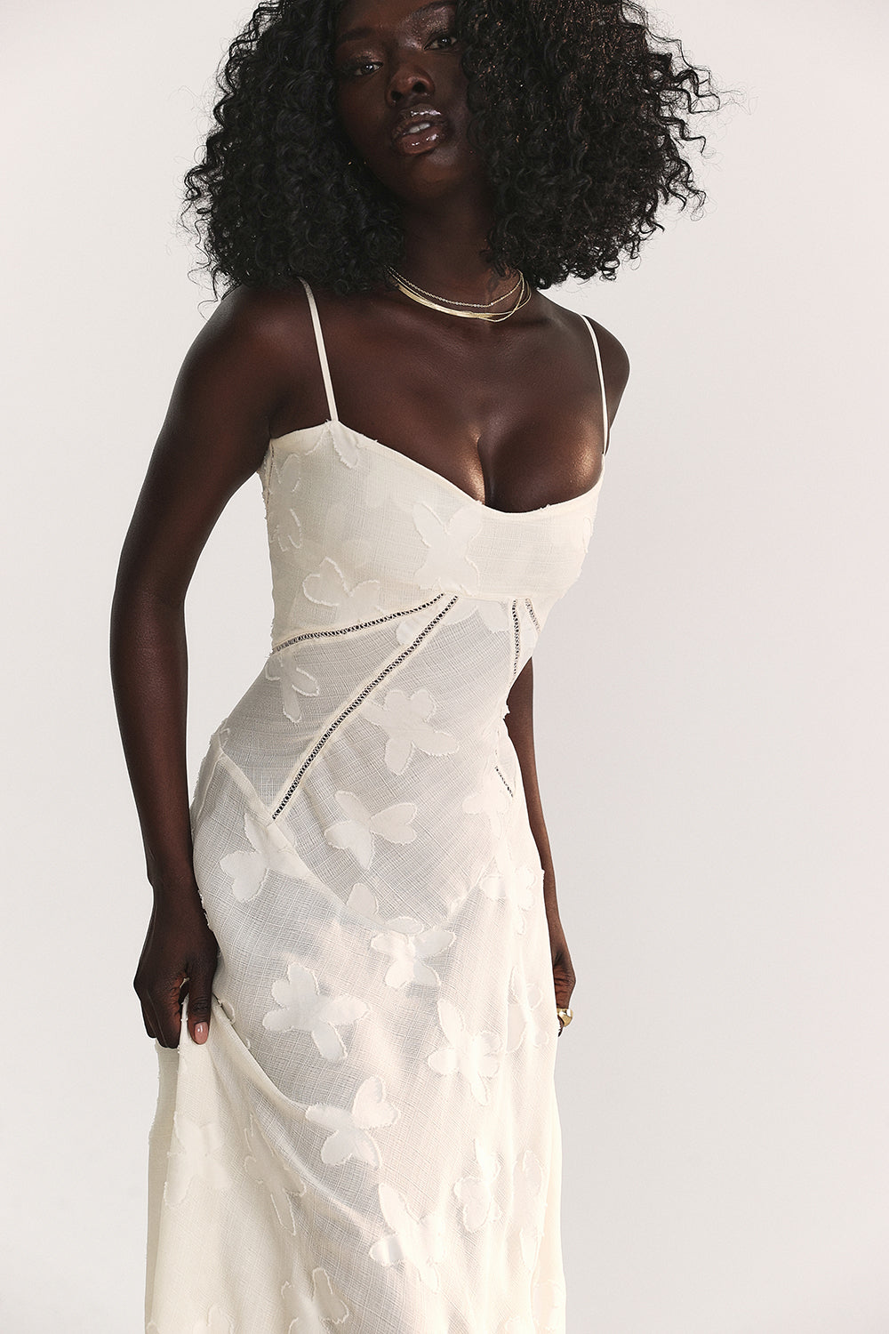 Sofia – Maxikleid mit Spaghettiträgern und Blumenmuster für Damen