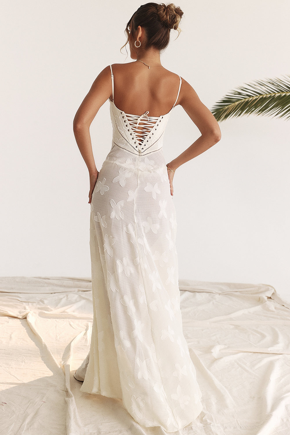 Sofia – Maxikleid mit Spaghettiträgern und Blumenmuster für Damen
