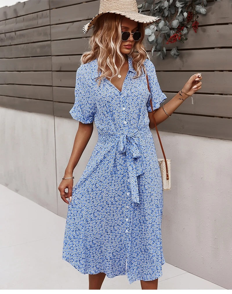 Sofia – Verspieltes Sommerkleid mit Blumenmuster für Damen