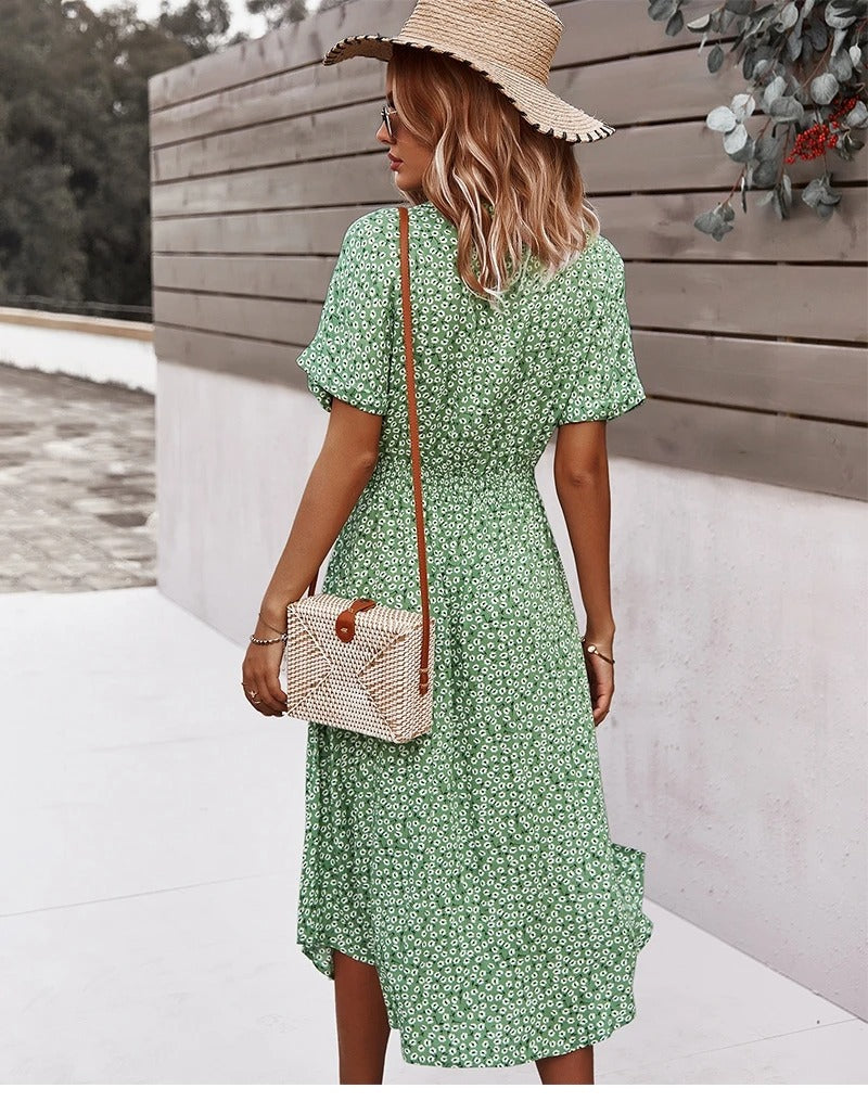 Sofia – Verspieltes Sommerkleid mit Blumenmuster für Damen