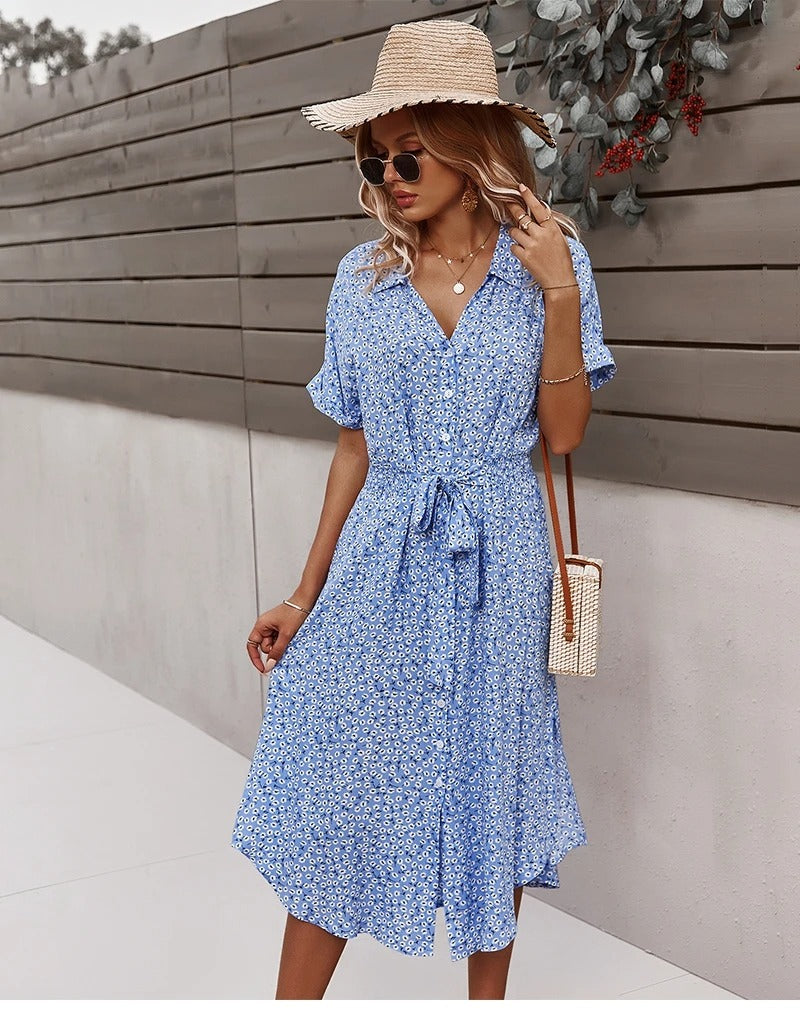 Sofia – Verspieltes Sommerkleid mit Blumenmuster für Damen
