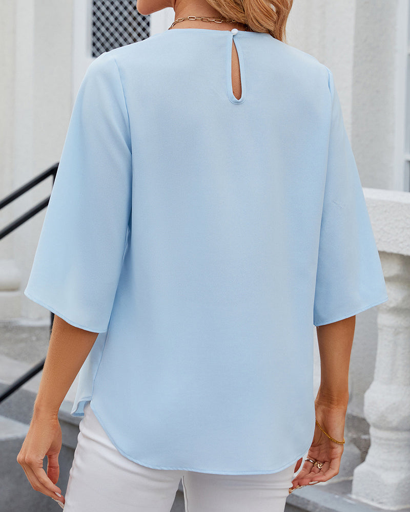 Isabella – Elegante Plissierte Bluse für Damen
