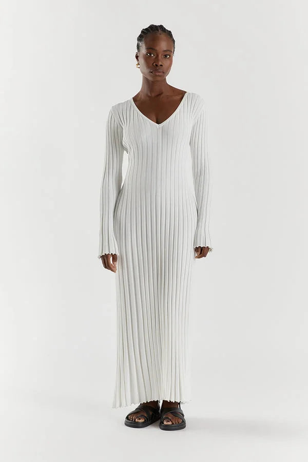 Elena – Luxuriöses Damen Midi-Strickkleid
