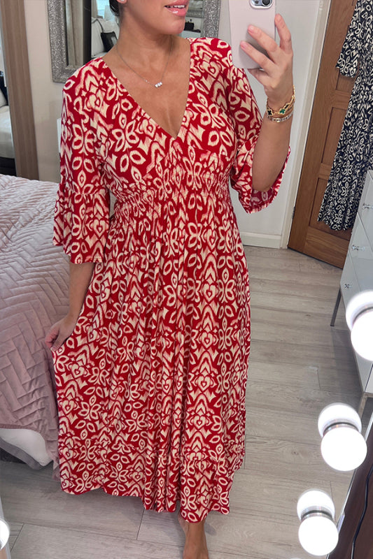 Matilda – V-Ausschnitt Maxikleid für Damen