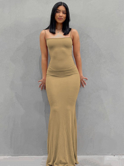 Clara – Elegantes Rückenfreies Maxikleid für Frauen