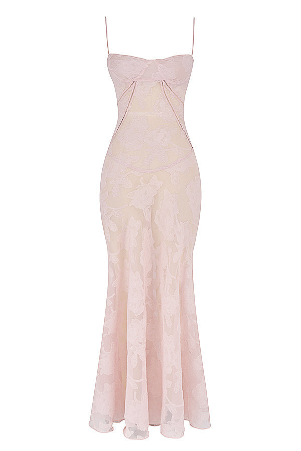 Sofia – Maxikleid mit Spaghettiträgern und Blumenmuster für Damen