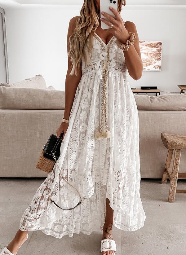 Chiara – Elegantes Kleid mit Schnürung und V-Ausschnitt für Frauen