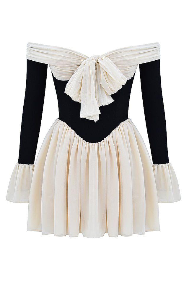 Sofia – Glamouröses Off-Shoulder Minikleid für Damen